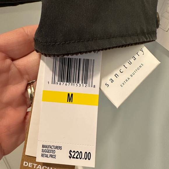 Sanctuary Waxed Jacket, size medium NWT - Picture 6 of 7